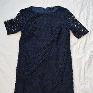 Tahari Navy Lace Dress Size 6